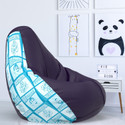 ComfyBean XL Guru and Bhole Teardrop Bean Bag  With Bean Filling (Indigo)