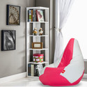 ComfyBean XXL Diagio Teardrop Bean Bag  With Bean Filling (Pink, White)