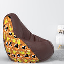 ComfyBean XXL Guru and Bhole Teardrop Bean Bag  With Bean Filling (Brown)