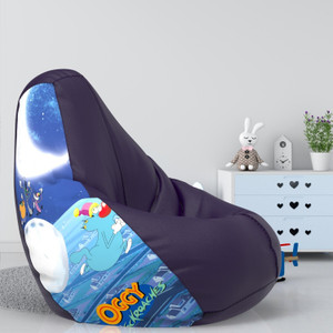 comfybean xxl oggy teardrop bean bag  with bean filling indigo