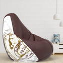 ComfyBean XXXL Guru and Bhole Teardrop Bean Bag  With Bean Filling (Brown)