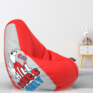 comfybean xxxl teardrop bean bag  with bean filling red light grey
