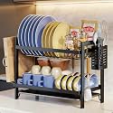 COMFYHOME Utensils Drying Rack,2-Tier