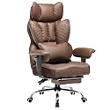 COMHOMA Big and Tall Office Chair Wide Ergonomic Gaming Chair with Deluxe Embossing Designed Leather with Foot Rest,150°Reclining Adjustable Armrests Pocket Spring Back Support and Pillow