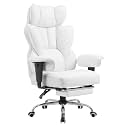 COMHOMA Desk Office Chair Big and Tall Office Chairs Ergonomic Gaming Chairs with Wide Seat Leather High Back Chair with Foot Rest Adjustable Armrests Pocket Spring Lumbar Support