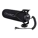 comica CVM-V30 LITE Video Microphone Super-Cardioid Condenser On-Camera Shotgun Microphone for Canon Nikon Sony Panasonic Camera/DSLR/iPhone Samsung Huawei with 3.5mm Jack（Black）