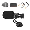 COMICA CVM-VM10II Full Metal Mini Compact On-Camera Cardioid Directional Auxiliary Shotgun Video Microphone with Shock-Mount for Smart Phone (Black)