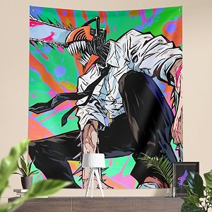 comicsensexyz dreadest devil printed anime tapestry anime theme backdrop for wall hanging home decor bedroom living room - 54 x 44 inches