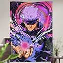 ComicSense.xyz Honored One Printed Anime Tapestry, Anime Theme Backdrop for Wall Hanging Home Decor Bedroom Living Room - 83 X 53 Inches