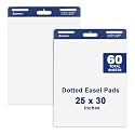 Comix Dot Grid Sticky Easel Pad, 25 x 30 Inches, 30 Sheets/Pad, 2 Pads
