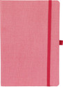 comma A5 Size - Hard Bound Notebook with Elastic Band A5 Notebook Single Ruled 192 Pages (Pink)