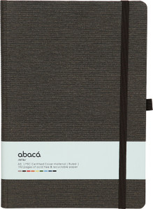 comma abaca - a5 size - hard bound notebook with elastic band a5 notebook single ruled 192 pages