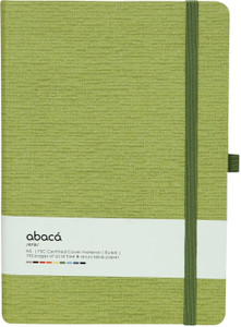comma abaca a5 notebook single ruled 192 pages green
