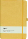 comma Abaca - A5 Size - Hard Bound Notebook with Elastic Band A5 Notebook Single Ruled 192 Pages (Yellow)