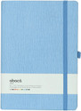 comma Abaca - A5 Size - Hard Bound Notebook with Elastic Band A5 Notebook Single Ruled 192 Pages (Sky Blue)