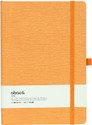 comma Abaca - A5 Size - Hard Bound Notebook with Elastic Band A5 Notebook Single Ruled 192 Pages (Orange)