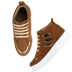 Commander Stylish High Ankle Sneakers for Girls