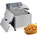 ​​Commercial 11L Electric Deep Fryer 304 Stainless Steel | 1700W Large Capacity Deep Fryer with XL Basket &amp; Lid | Countertop System for Restaurants, Home Kitchens, Catering Services​​