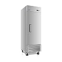 Commercial Upright Refrigerator 23 Cu.ft, Stainless Steel Reach-In Fridge with Lock, Digital Temp Control, Ideal for Cafe, Bar, Garage &amp; Restaurant (Small)