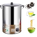 Commercial Catering Urn, Electric Boiling Water Bucket, Hot Water Boiler Dispenser, Soup Kettle Buffet Warming Pot, for Commercial Catering (No Faucet B faucet)