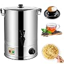 Commercial Catering Urn, Electric Boiling Water Bucket, Hot Water Boiler Dispenser, Soup Kettle Buffet Warming Pot, for Commercial Catering (Yes Faucet G faucet)