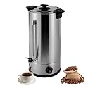 Commercial Coffee Urn, 25L/6.6Gal Stainless Steel Percolate Coffee Maker Hot Water Dispenser for Home, Party, Office, Wedding, Silver