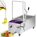 Commercial Deep Fryer Oil Filter Machine with Pump and Hose for Restaurant Cooking Efficiency,38L