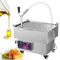 Commercial Deep Fryer Oil Filter Machine with Pump and Hose for Restaurant Cooking Efficiency,18L