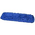 Commercial Dust Mop Replacement Head - 24 x 5 in. Cotton Nylon Reusable Mop Head- Industrial Dust Mop Refill for Floor Cleaning &amp; Janitorial Supplies, Blue