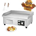 Commercial Electric Flat Top Grill, Stainless Steel Griddle Teppanyaki Grill, Nonstick Pancake Baker Machine, Adjustable Temperature Control: 50-300℃,1