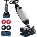Commercial Electric Floor Scrubber &amp; Tile Polisher - Cordless 360° Rotating Carpet Extractor &amp; Power Scrub Brush for Vinyl, Concrete, Luxury Flooring - Self-Propelled Convenience