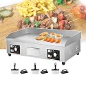 Commercial Electric Griddle and Warmer 3500W/4400W | Stainless Steel Teppanyaki Grill 50°C-300°C | Includes 3 Cleaning Shovel and 3 Cleaning Brush for Cooking and Cleanin,3500W