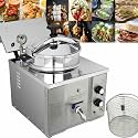 Commercial Electric Pressure Fryer, 3000W Temperature Controlled Stainless Steel, for High Pressure Deep Frying in Kitchen