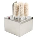 Commercial Electric Wine Glass Polishing Machine,Automatic Glassware Polishing Machine,3/5/8 Microfiber &amp; Cotton Brushes,Ideal for Bars,Restaurants,Hotels &amp; Cafes 5heads
