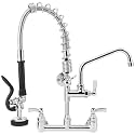 21" Height Commercial Faucet with Sprayer Commercial Sink Faucet