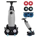 Commercial Floor Scrubber Machine,17” Cleaning Width,Multi Functional Floor Buffer Polisher Machine,240 RPM,Deep Cleaning Tile and Grout, Hardwood Floors and Carpets with Ease Gray