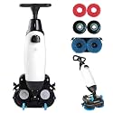 Commercial Floor Scrubber Machine,17” Cleaning Width,Multi Functional Floor Buffer Polisher Machine,240 RPM,Deep Cleaning Tile and Grout, Hardwood Floors and Carpets with Ease White