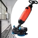 Commercial Floor Scrubber Machine, Lightweight Electric Floor Cleaner, with 17" Cleaning Width, Rotary Double Brushes, 360° Rotating Head Red