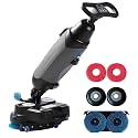 Commercial Floor Scrubber Machine Lightweight Electric Floor Cleaner with 17" Cleaning Width, Rotary Double Brushes, 360° Rotating Head Multi-Functional Floor Buffer Polisher Machine Grey