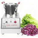 Commercial Food Processor Stainless Steel Food Processor &amp; Vegetable Chopper w/Detachable Blades Electric Food Chopping Machine for Vegetables Fruits (15L)
