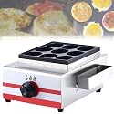 Commercial Gas Egg Burger Machine,Griddle Egg Burger Machine,9/18/34kong, Rapid Heating,Individual Knob Control,For Home Cafes Baker 9