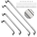 Commercial Grab Bar Bundle 16"24"36"40", Chrome Shower Grab Bar Set