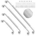 Commercial Grab Bar Bundle 16"24"36"40", White Shower Grab Bar Set