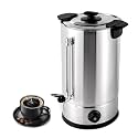 Commercial-Grade 100-Cup Coffee Urn &amp; Hot Water Dispenser, 14L Percolator - Ideal for Coffee, Tea, &amp; Hot Chocolate, Adjustable Temperature, Perfect for Events &amp; Catering