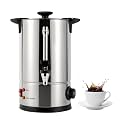 Commercial-Grade 50-Cup Coffee Urn - 5L Percolator with Hot Water Dispenser & Temperature Control - Ideal for Coffee, Tea, & Hot Chocolate Events