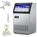 260 lbs High-Output Commercial Ice Maker Undercounter Self-Clean Built-in