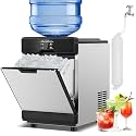 65 lbs Chewable Nugget Ice Maker Countertop Compact Self-Cleaning Portable