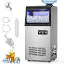 120 lbs Commercial Ice Maker Undercounter 5 Gal Jug Self-Clean Stand