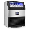 Commercial Ice Maker Machine 300LBS/24H with 75LBS Storage Bin, Stainless Steel Undercounter/Freestanding Ice Maker Machine for Home Bar Outdoor, 108PCS Ice Cubes Ice Machine, Self Cleaning