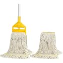 VOUBIEN Commercial Mop Industrial Cotton Mop with Extra Replacement Head